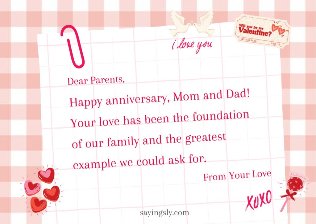 Anniversary Wishes for Parents from their Children
