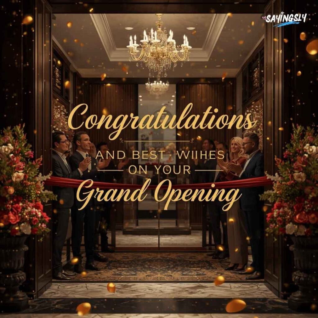 Congratulations and Best Wishes on Your Grand Opening