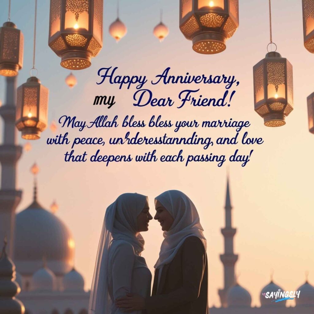 Dua Islamic Wedding Anniversary Wishes for a Friend