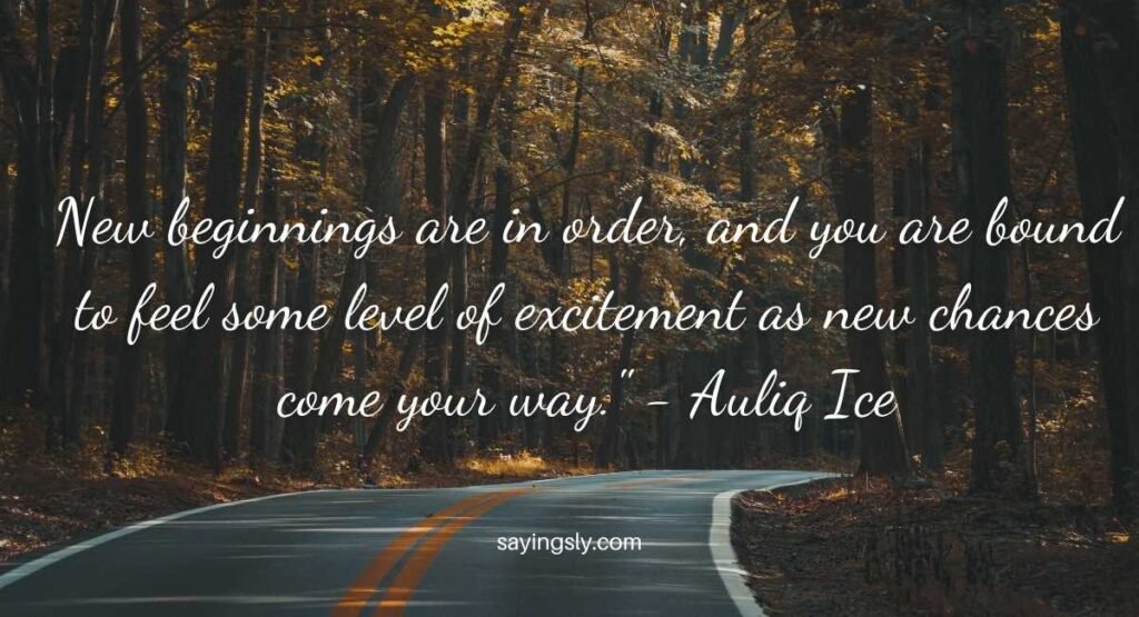 Inspirational Quote About New Beginnings