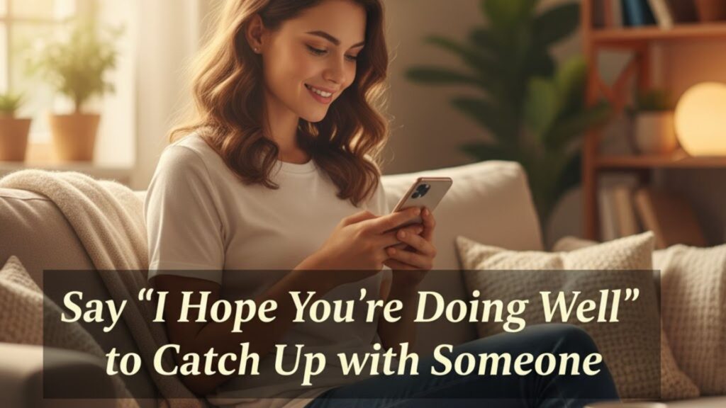 Say 'I Hope You're Doing Well'