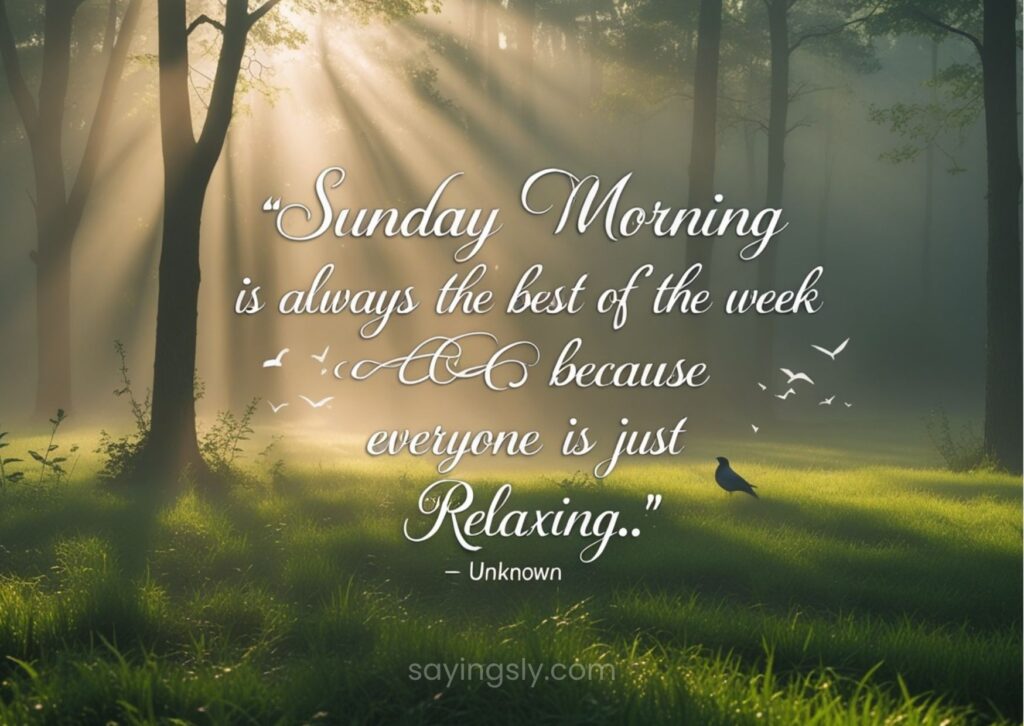 Sunday Morning Quotes