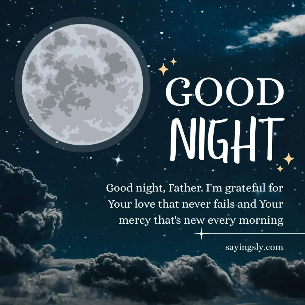 Thankful Good Night Prayer Quotes
