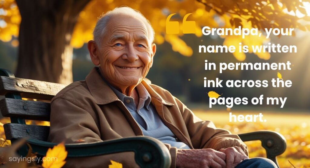 Heartfelt tribute to a grandfather.