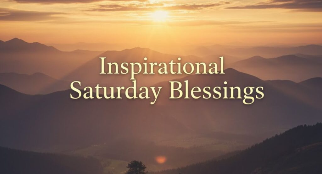 inspirational saturday blessings