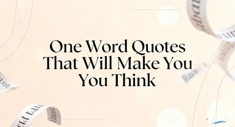 210+ One Word Quotes That Will Make You Think