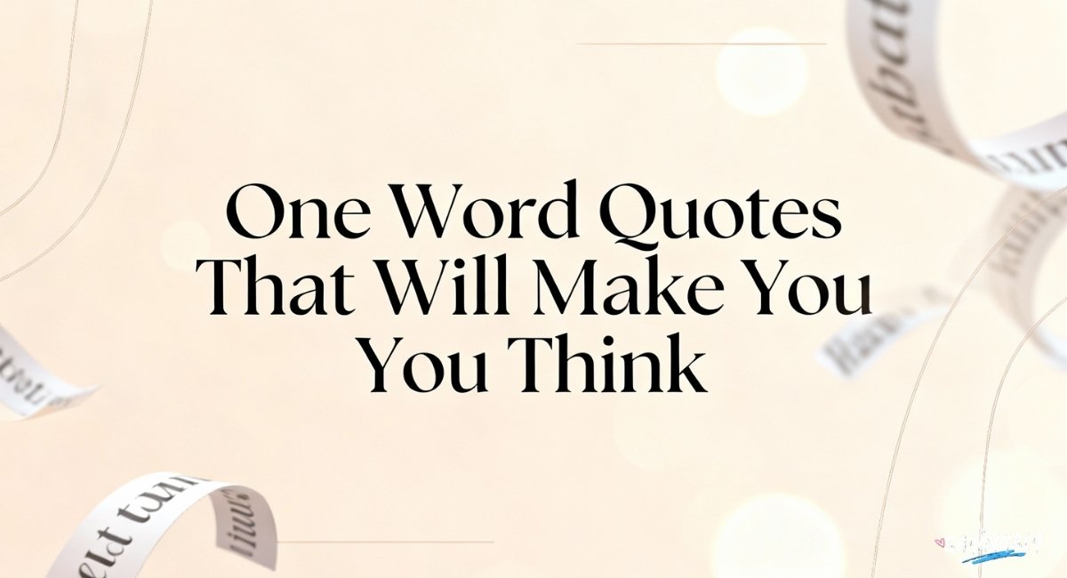 210+ One Word Quotes That Will Make You Think