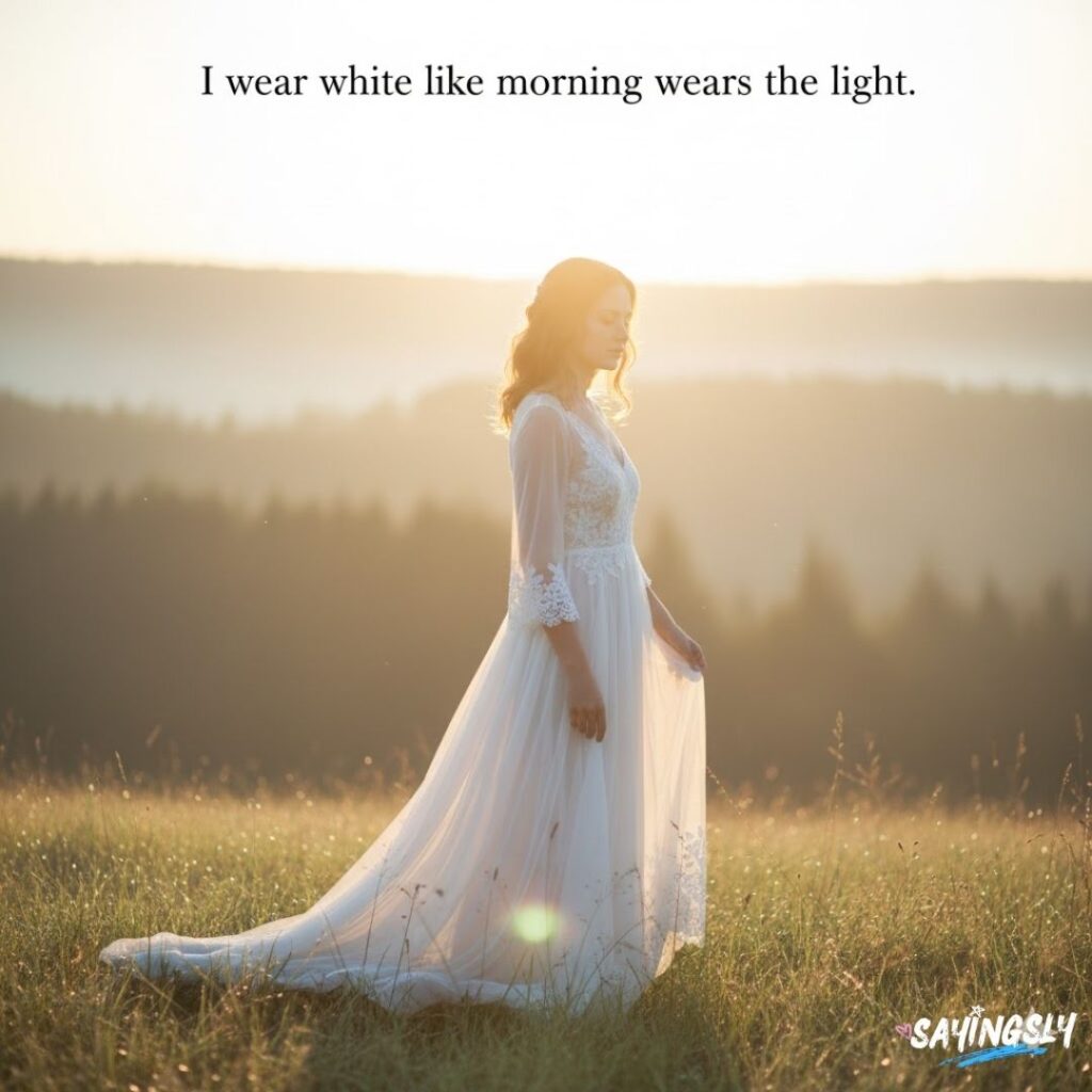Classic and Poetic White Dress Quotes