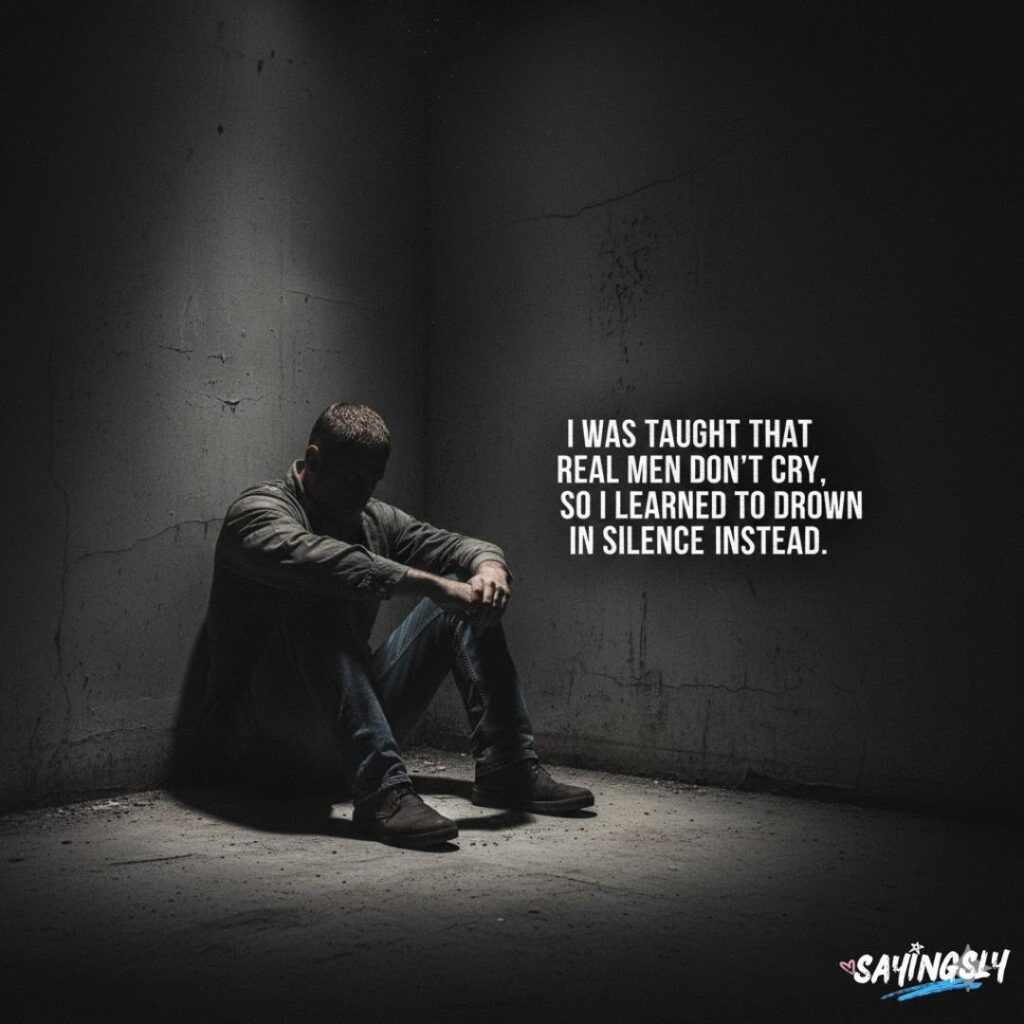 Men Suffer in Silence Raw Quotes for the Quiet Warrior