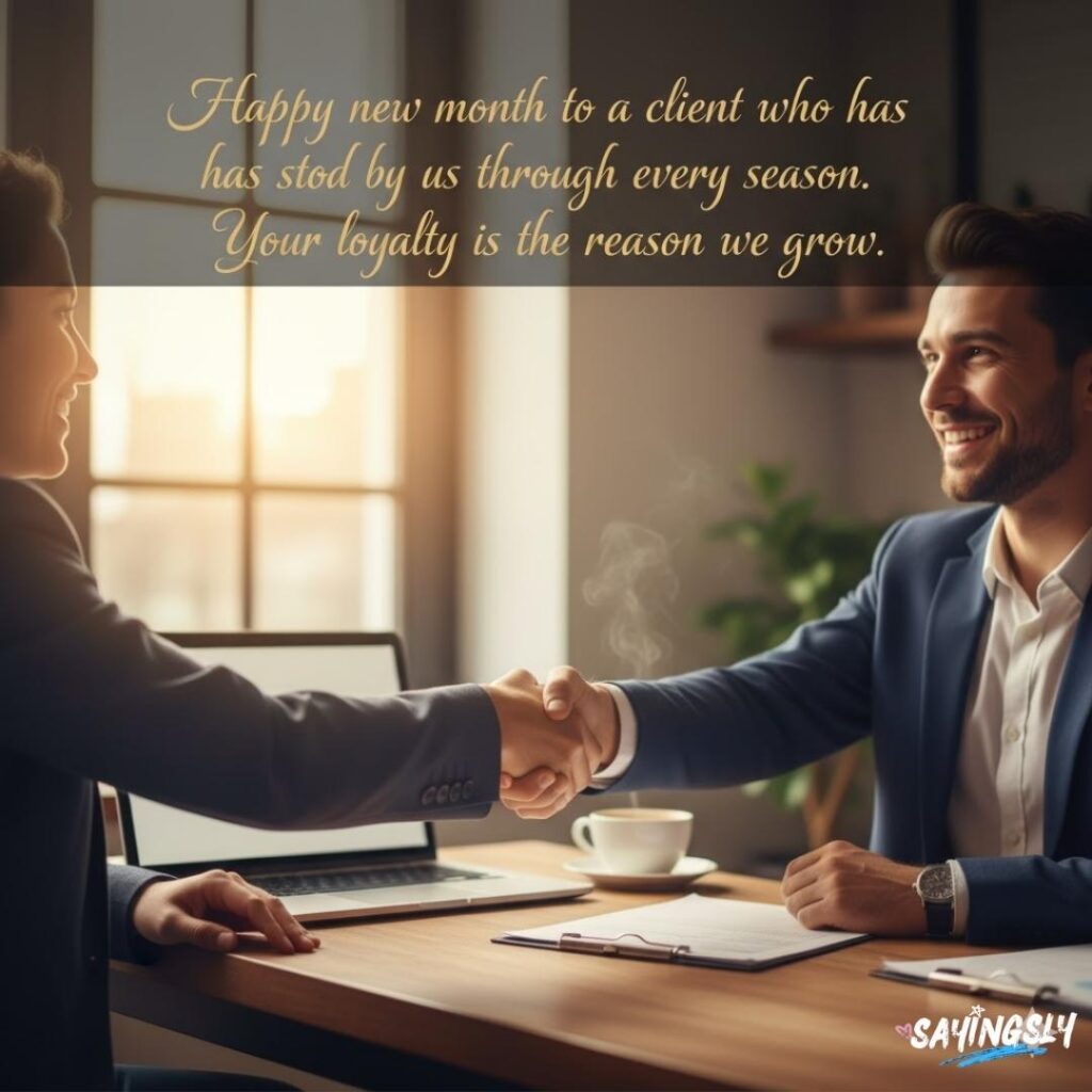New Month Appreciation Messages to Loyal Clients