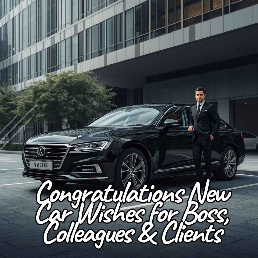 Professional New Car Wishes for Boss, Colleagues & Clients