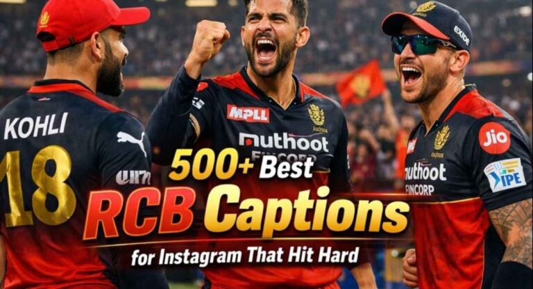 500+ Best RCB Captions for Instagram That Hit Hard
