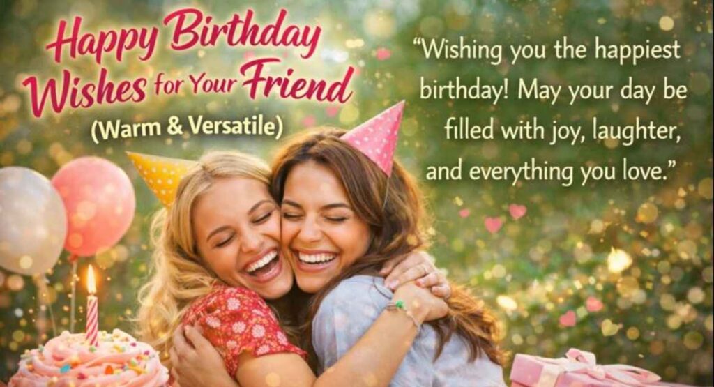 Happy Birthday Wishes for Your Friend (Warm & Versatile)